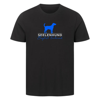 Premium T-Shirt "English Foxhound - Seelenhund" Schwarz – hunde-shirt.de