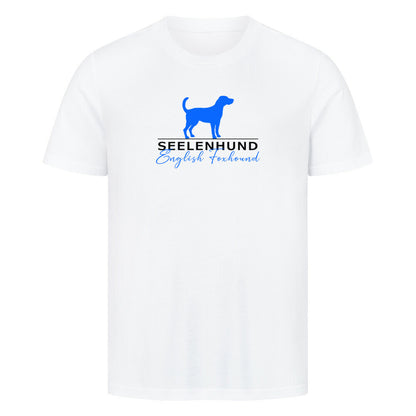 Premium T-Shirt "English Foxhound - Seelenhund" Weiß – hunde-shirt.de