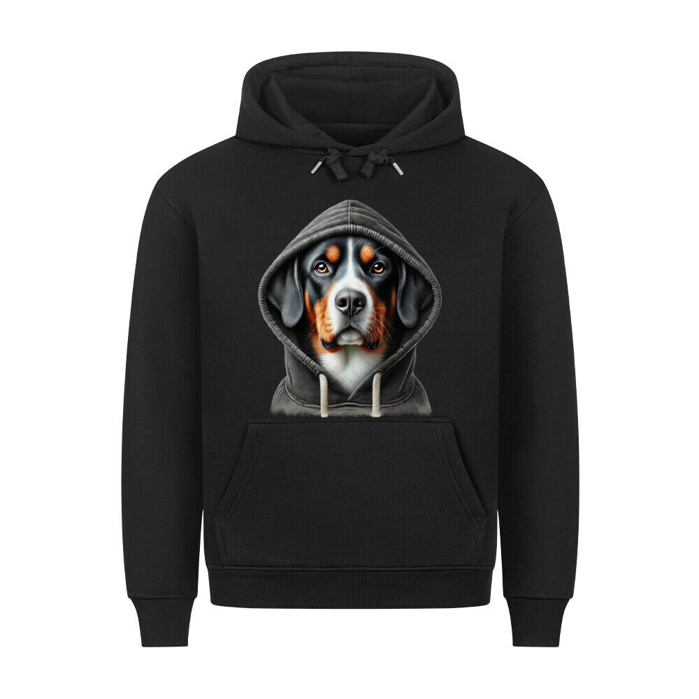 Premium Hoodie "Entlebucher - Hooded" Schwarz – hunde-shirt.de