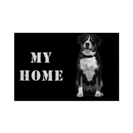Fußmatte "Entlebucher - MY HOME" Weiß – hunde-shirt.de