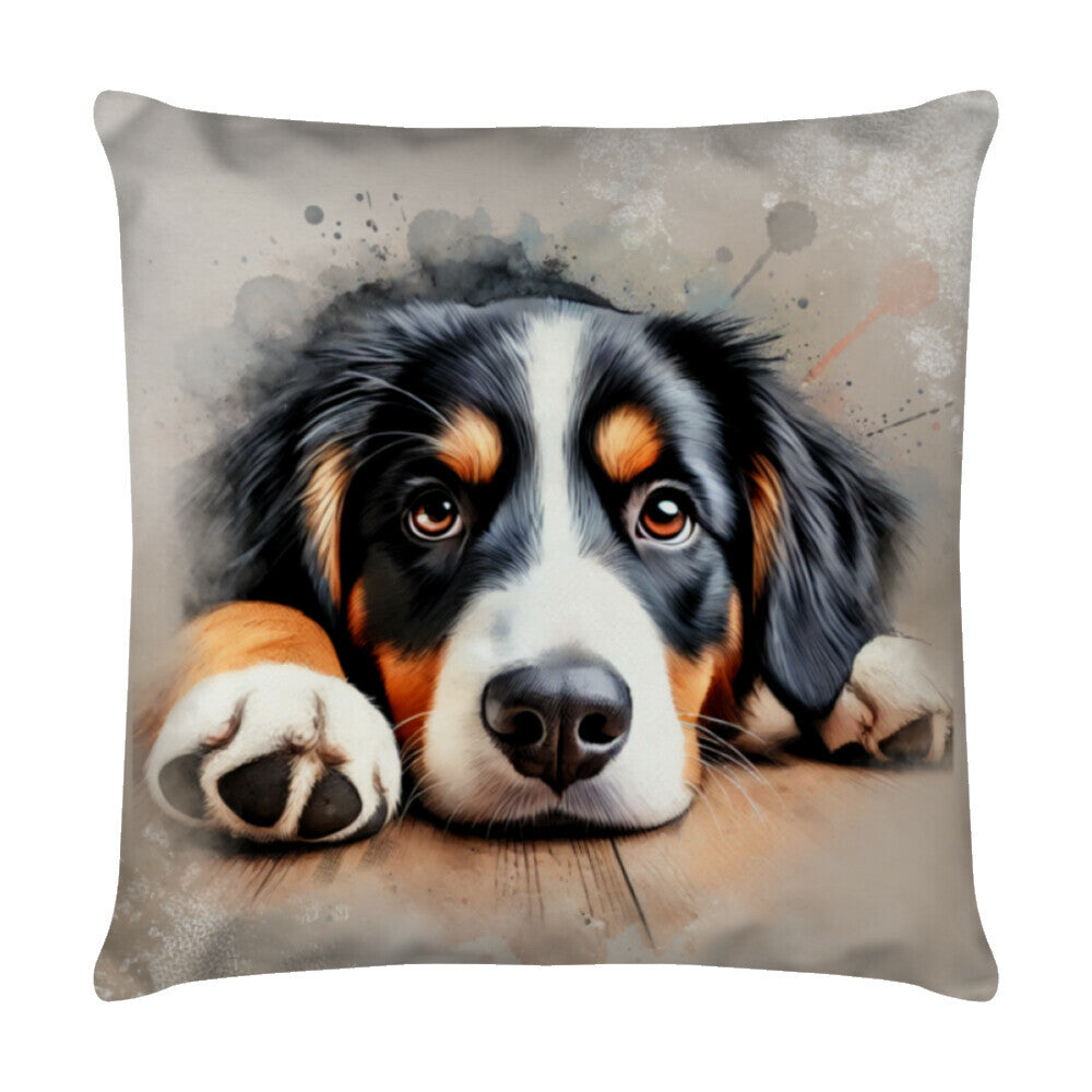 Kissen "Entlebucher - Relax" Weiß – hunde-shirt.de