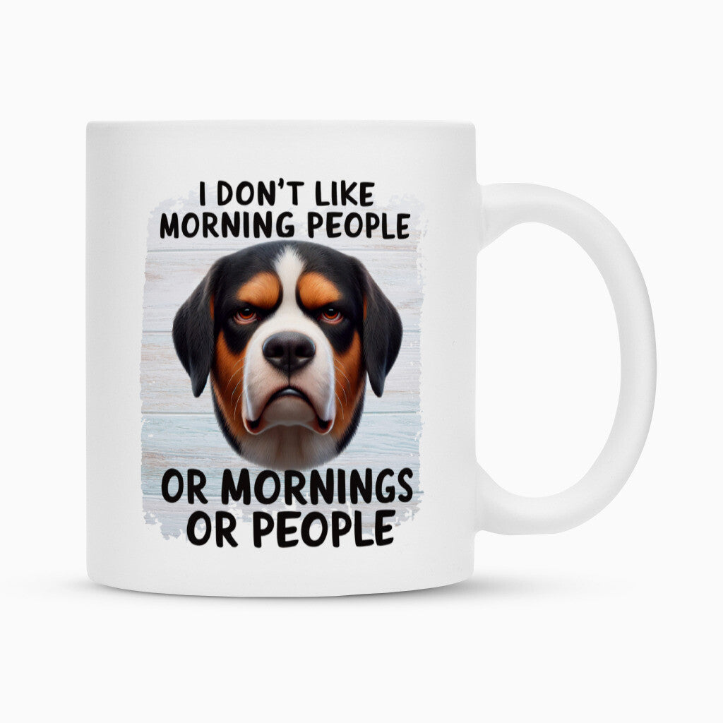 Tasse "Entlebucher - Morning People" Weiß – hunde-shirt.de