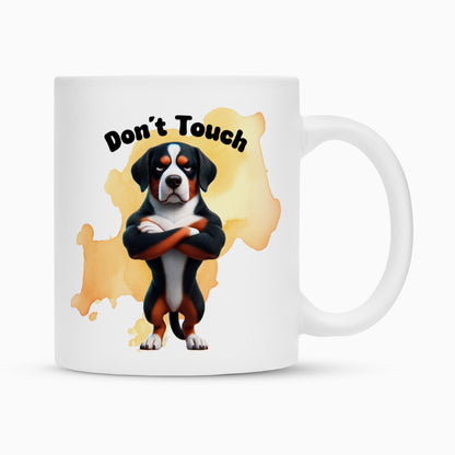 Tasse "Entlebucher - Don´t touch" Weiß – hunde-shirt.de