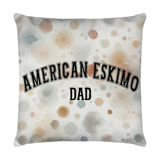 Kissen "American Eskimo - DAD" Weiß – hunde-shirt.de