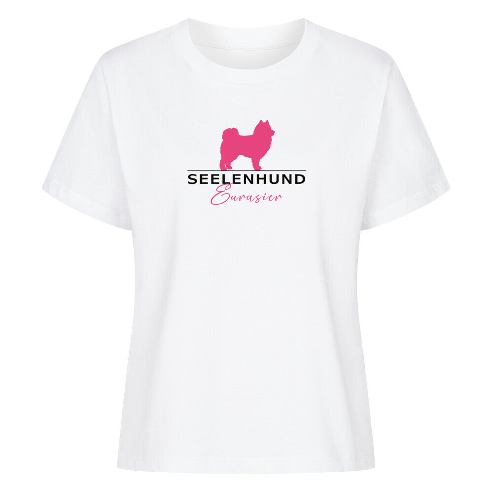 Premium Damen-Shirt "Eurasier - Seelenhund" Weiß – hunde-shirt.de
