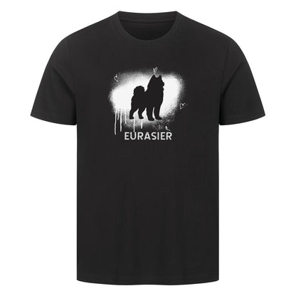 Premium T-Shirt "Eurasier - Brush" Schwarz – hunde-shirt.de