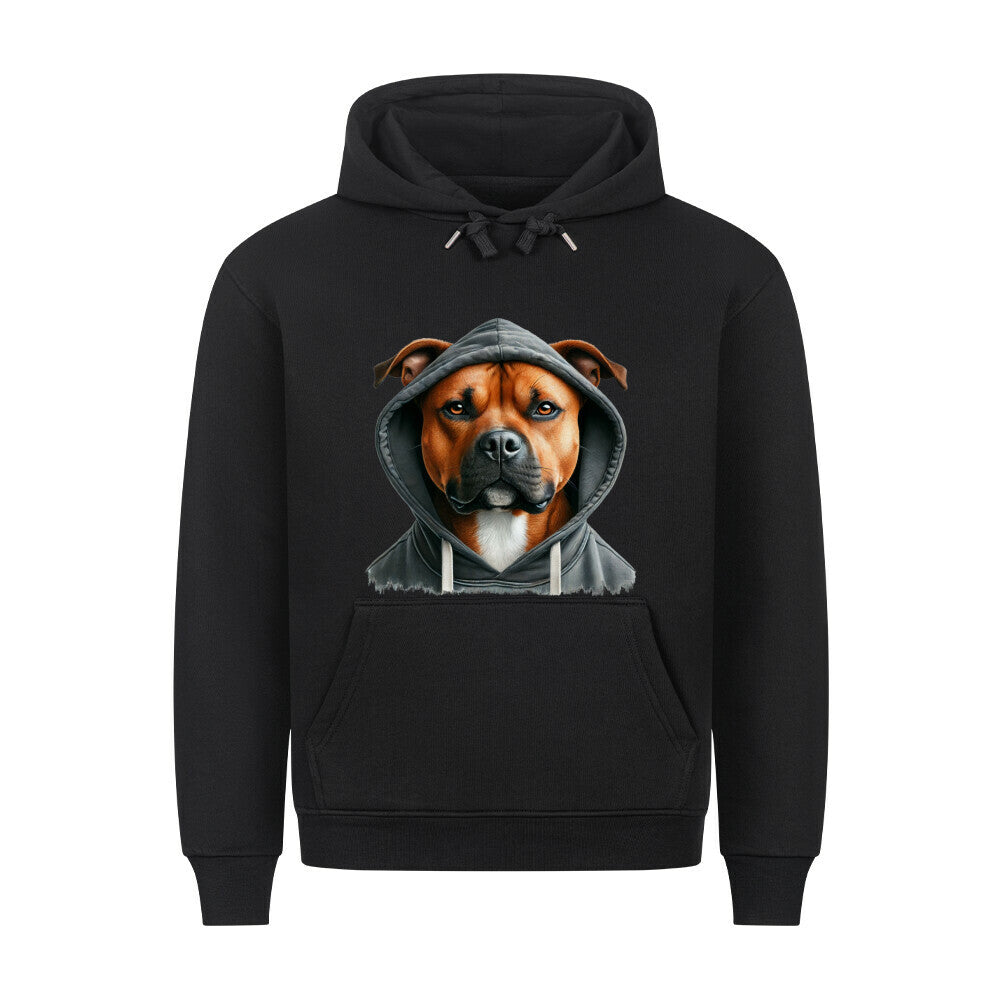 Premium Hoodie "Amstaff - Hooded" Schwarz – hunde-shirt.de