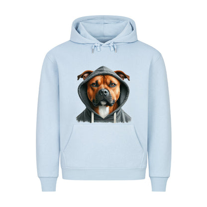 Premium Hoodie "Amstaff - Hooded" Babyblau – hunde-shirt.de