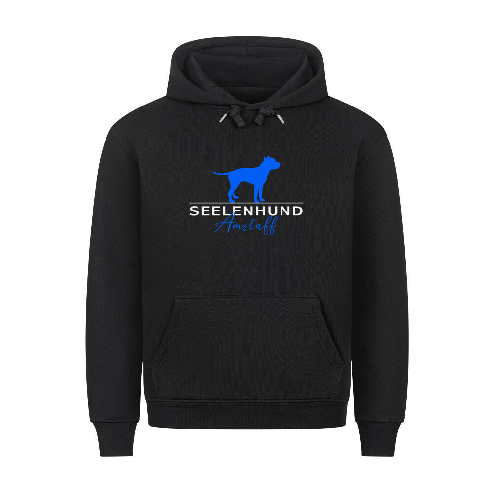 Premium Hoodie "Amstaff - Seelenhund" Schwarz – hunde-shirt.de
