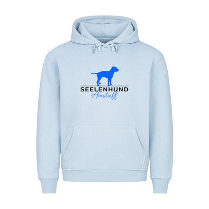 Premium Hoodie "Amstaff - Seelenhund" Babyblau – hunde-shirt.de