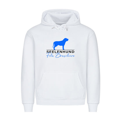 Premium Hoodie "Fila Brasileiro - Seelenhund" Weiß – hunde-shirt.de