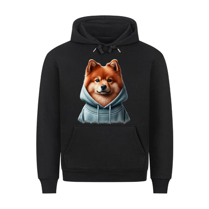 Premium Hoodie "Finnischer Spitz - Hooded" Schwarz – hunde-shirt.de