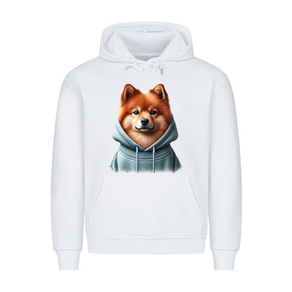 Premium Hoodie "Finnischer Spitz - Hooded" Weiß – hunde-shirt.de