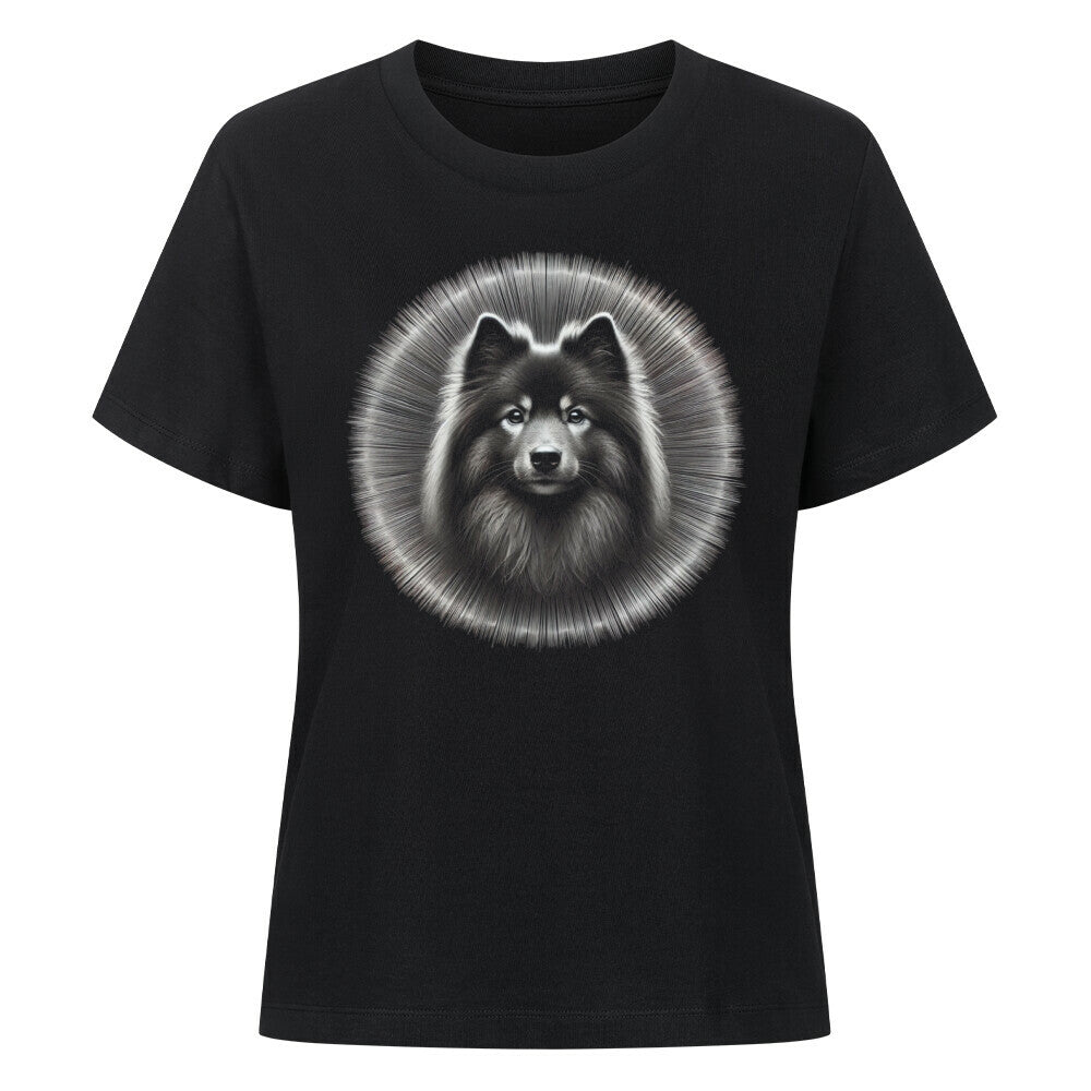 Premium Damen-Shirt "Finnischer Spitz - Shine" Schwarz – hunde-shirt.de