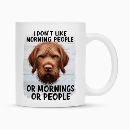 Tasse "Drahthaar Vizsla - Morning People" Weiß – hunde-shirt.de