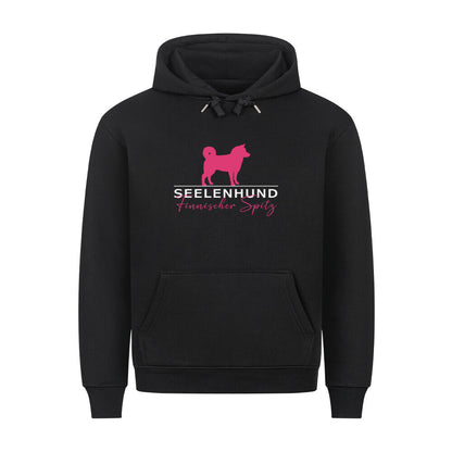 Premium Hoodie "Finnischer Spitz - Seelenhund" Schwarz – hunde-shirt.de