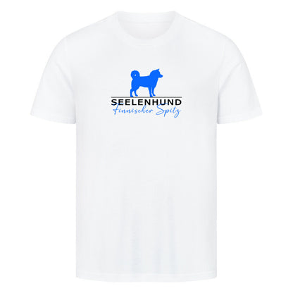 Premium T-Shirt "Finnischer Spitz - Seelenhund" Weiß – hunde-shirt.de