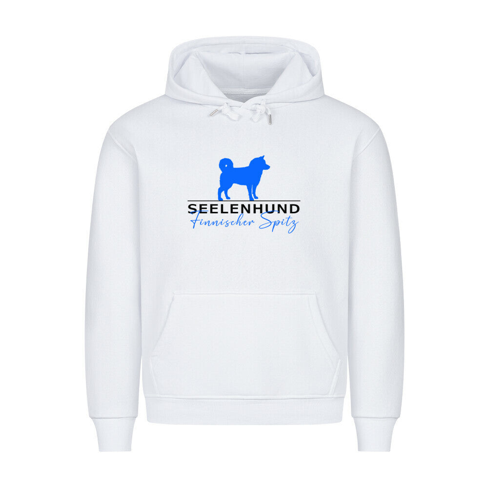 Premium Hoodie "Finnischer Spitz - Seelenhund" Weiß – hunde-shirt.de