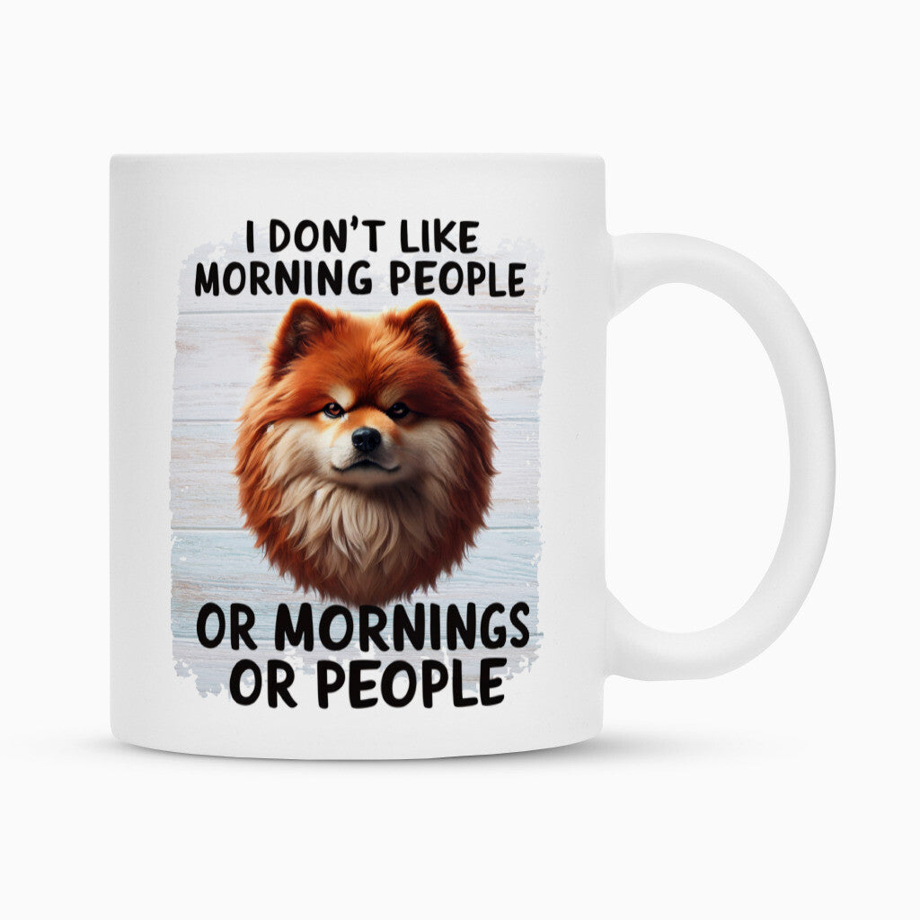 Tasse "Finnischer Spitz - Morning People" Weiß – hunde-shirt.de
