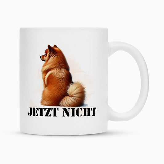 Tasse "Finnischer Spitz - JETZT NICHT" Weiß – hunde-shirt.de