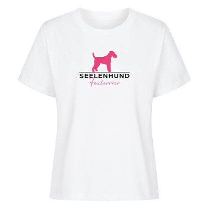 Premium Damen-Shirt "Foxterrier - Seelenhund" Weiß – hunde-shirt.de