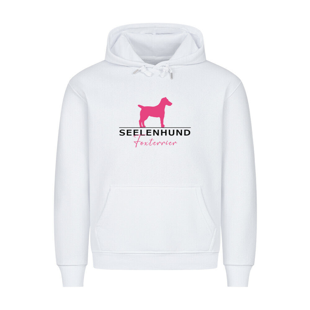 Premium Hoodie "Foxterrier Smooth - Seelenhund" Weiß – hunde-shirt.de