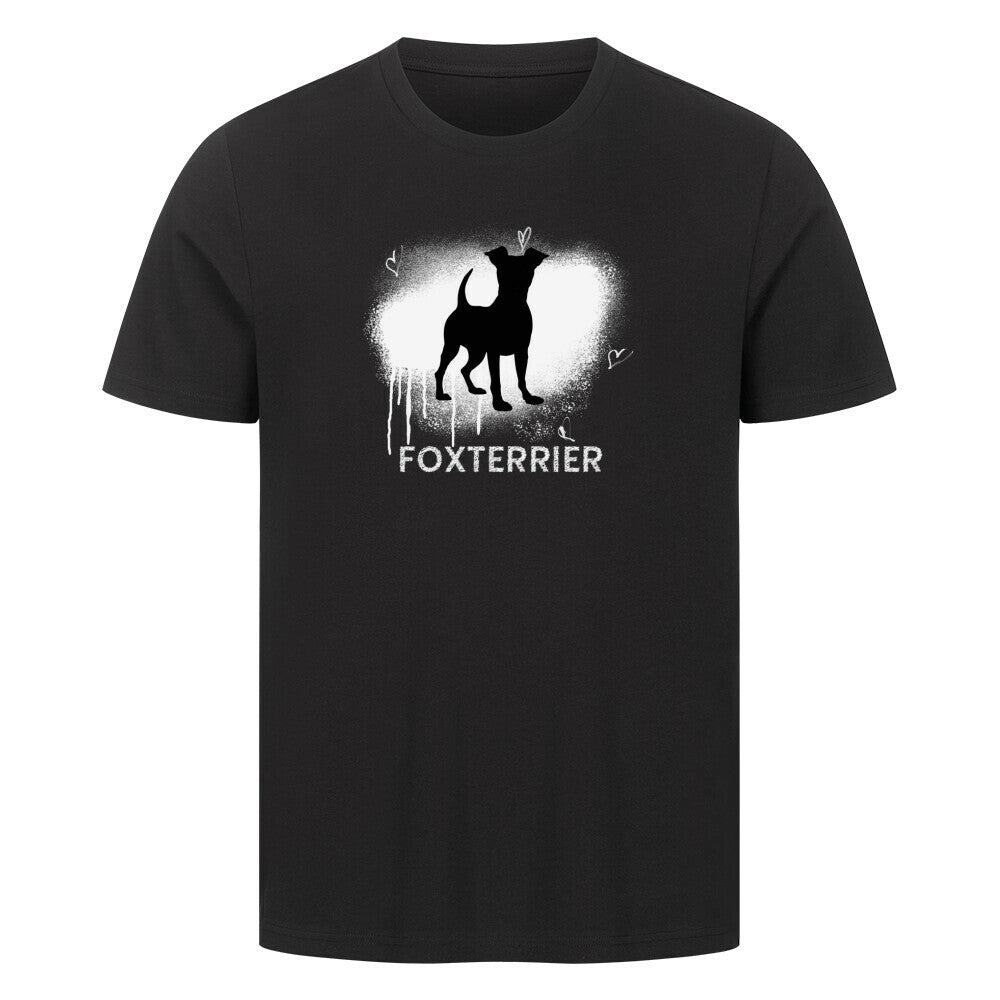 Premium T-Shirt "Foxterrier Smooth - Brush" Schwarz – hunde-shirt.de