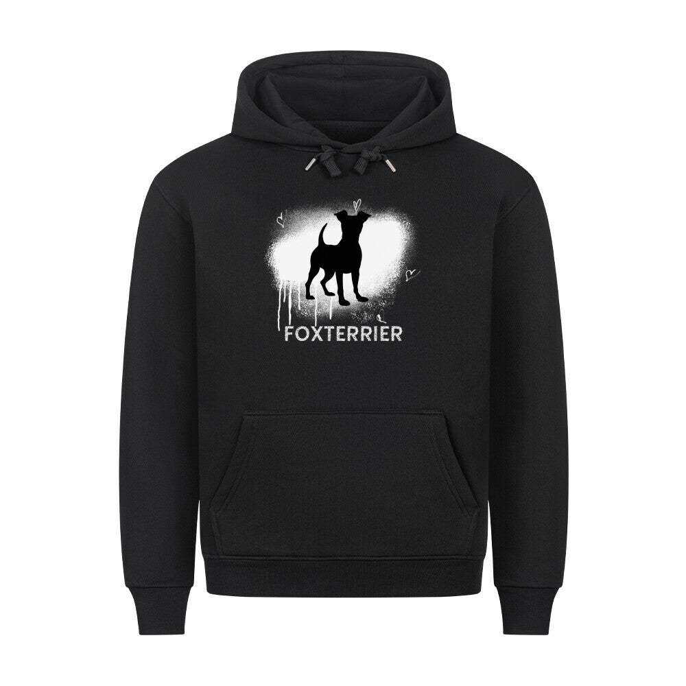 Premium Hoodie "Foxterrier Smooth - Brush" Schwarz – hunde-shirt.de
