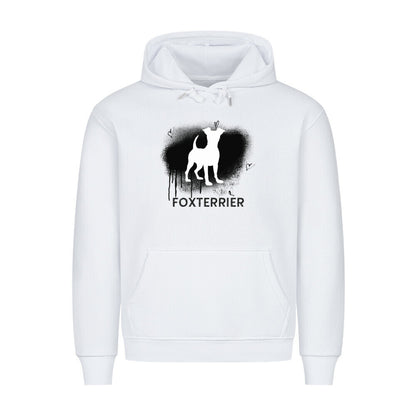Premium Hoodie "Foxterrier Smooth - Brush" Weiß – hunde-shirt.de