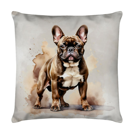 Kissen "Frenchie - Statement" Weiß – hunde-shirt.de