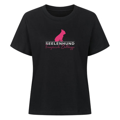 Premium Damen-Shirt "Frenchie - Seelenhund" Schwarz – hunde-shirt.de