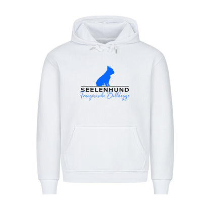 Premium Hoodie "Frenchie - Seelenhund" Weiß – hunde-shirt.de
