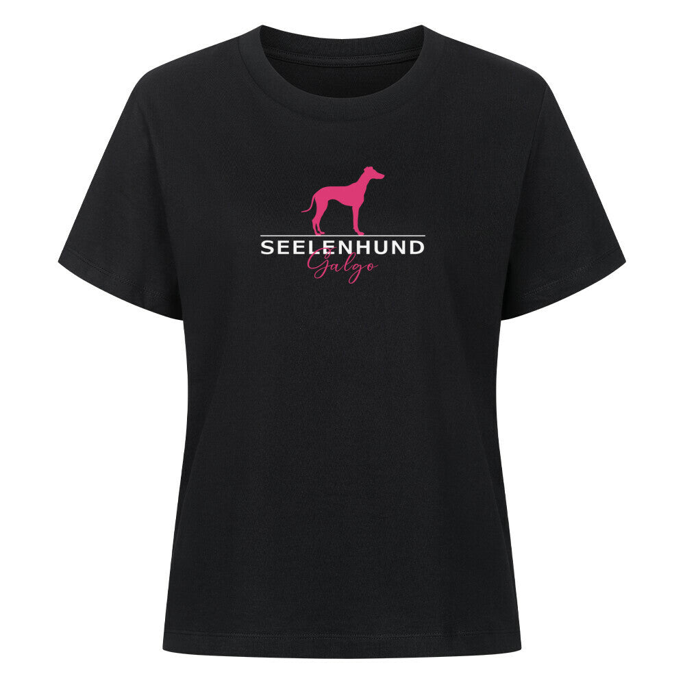 Premium Damen-Shirt "Galgo - Seelenhund" Schwarz – hunde-shirt.de