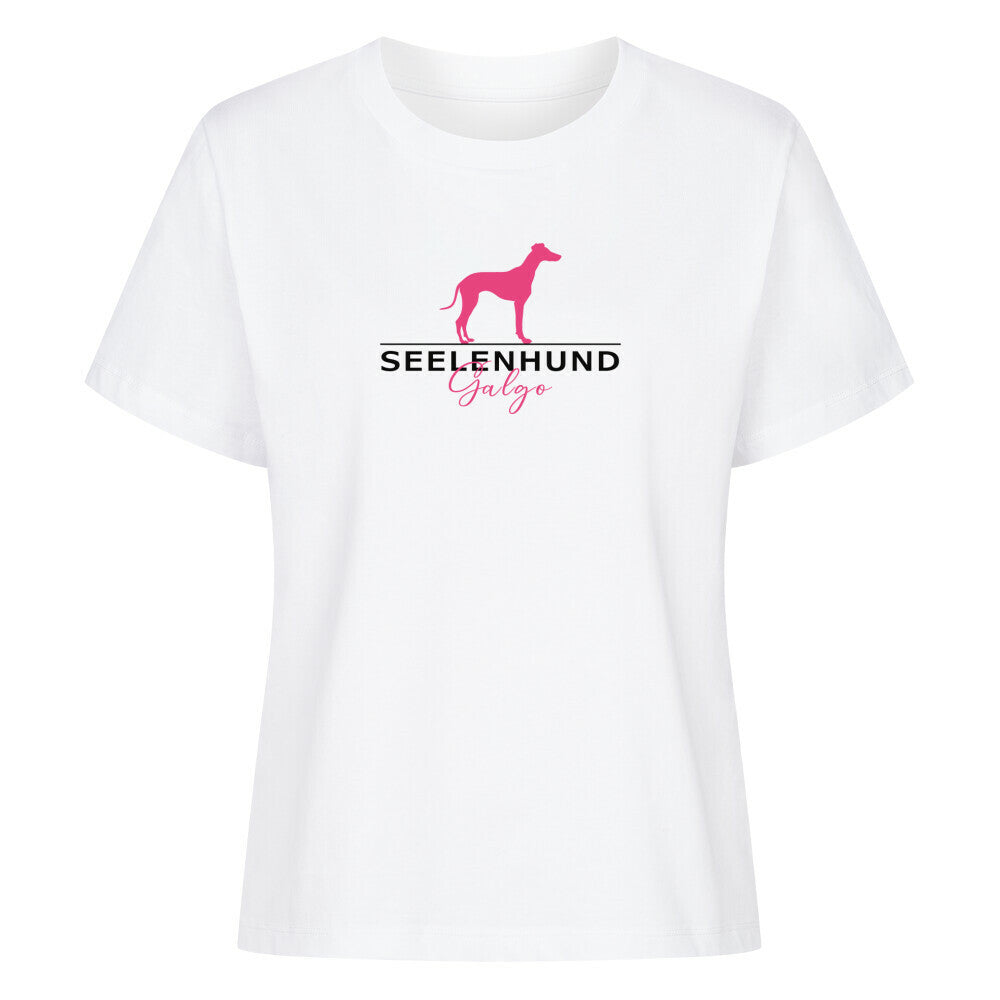 Premium Damen-Shirt "Galgo - Seelenhund" Weiß – hunde-shirt.de