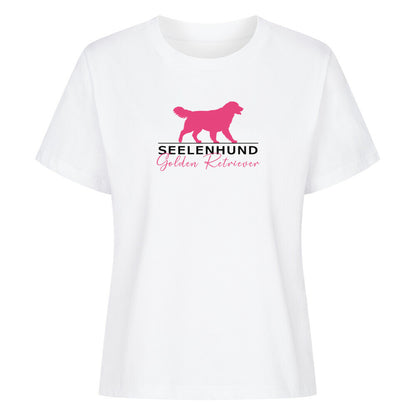 Premium Damen-Shirt "Golden Retriever - Seelenhund" Weiß – hunde-shirt.de