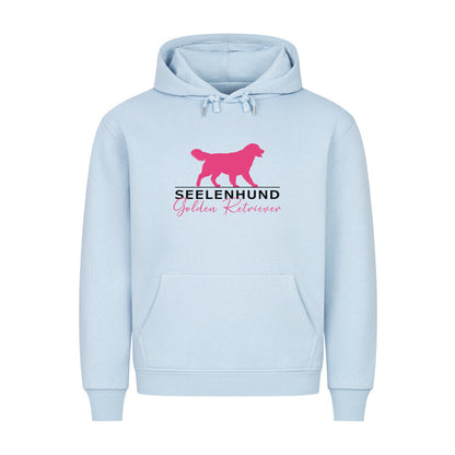 Premium Hoodie "Golden Retriever - Seelenhund" Babyblau – hunde-shirt.de