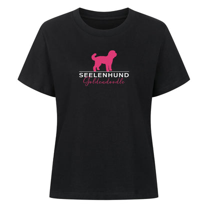 Premium Damen-Shirt "Golden Doodle - Seelenhund" Schwarz – hunde-shirt.de