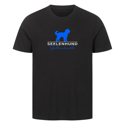 Premium T-Shirt "Golden Doodle - Seelenhund" Schwarz – hunde-shirt.de