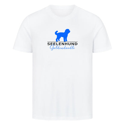 Premium T-Shirt "Golden Doodle - Seelenhund" Weiß – hunde-shirt.de