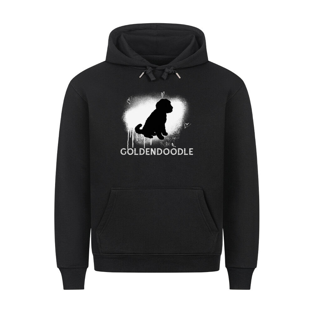 Premium Hoodie "Golden Doodle - Brush" Schwarz – hunde-shirt.de
