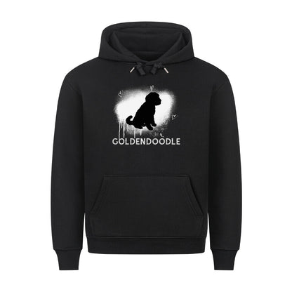 Premium Hoodie "Golden Doodle - Brush" Schwarz – hunde-shirt.de
