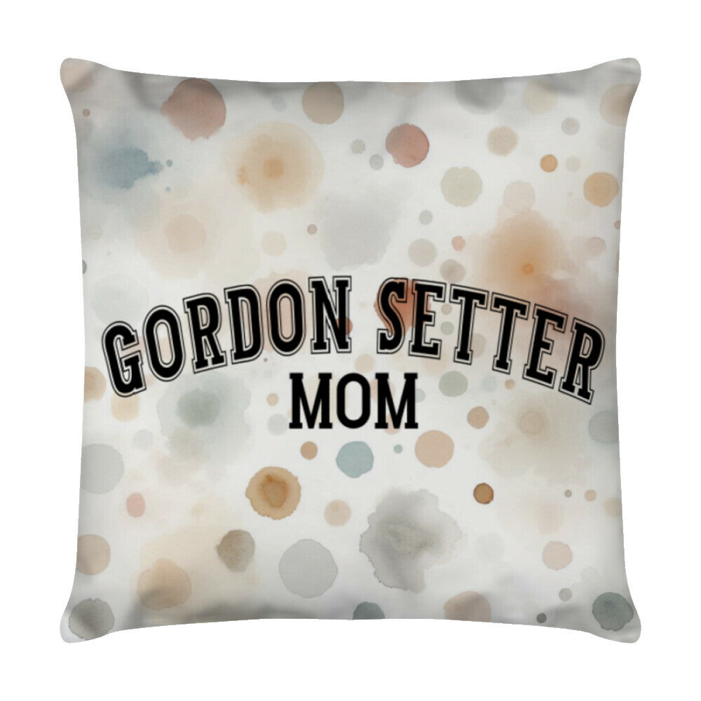 Kissen "Gordon Setter - MOM" Weiß – hunde-shirt.de
