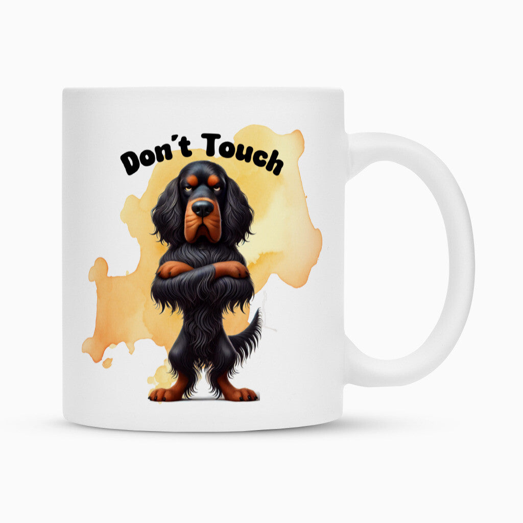 Tasse "Gordon Setter - Don´t touch" Weiß – hunde-shirt.de