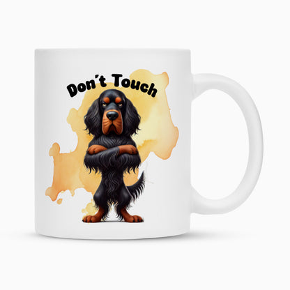 Tasse "Gordon Setter - Don´t touch" Weiß – hunde-shirt.de