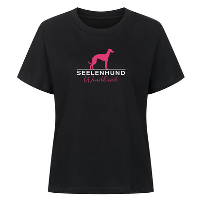 Premium Damen-Shirt "Windhund - Seelenhund" Schwarz – hunde-shirt.de