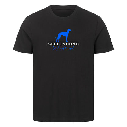 Premium T-Shirt "Windhund - Seelenhund" Schwarz – hunde-shirt.de