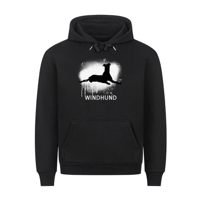 Premium Hoodie "Windhund - Brush" Schwarz – hunde-shirt.de