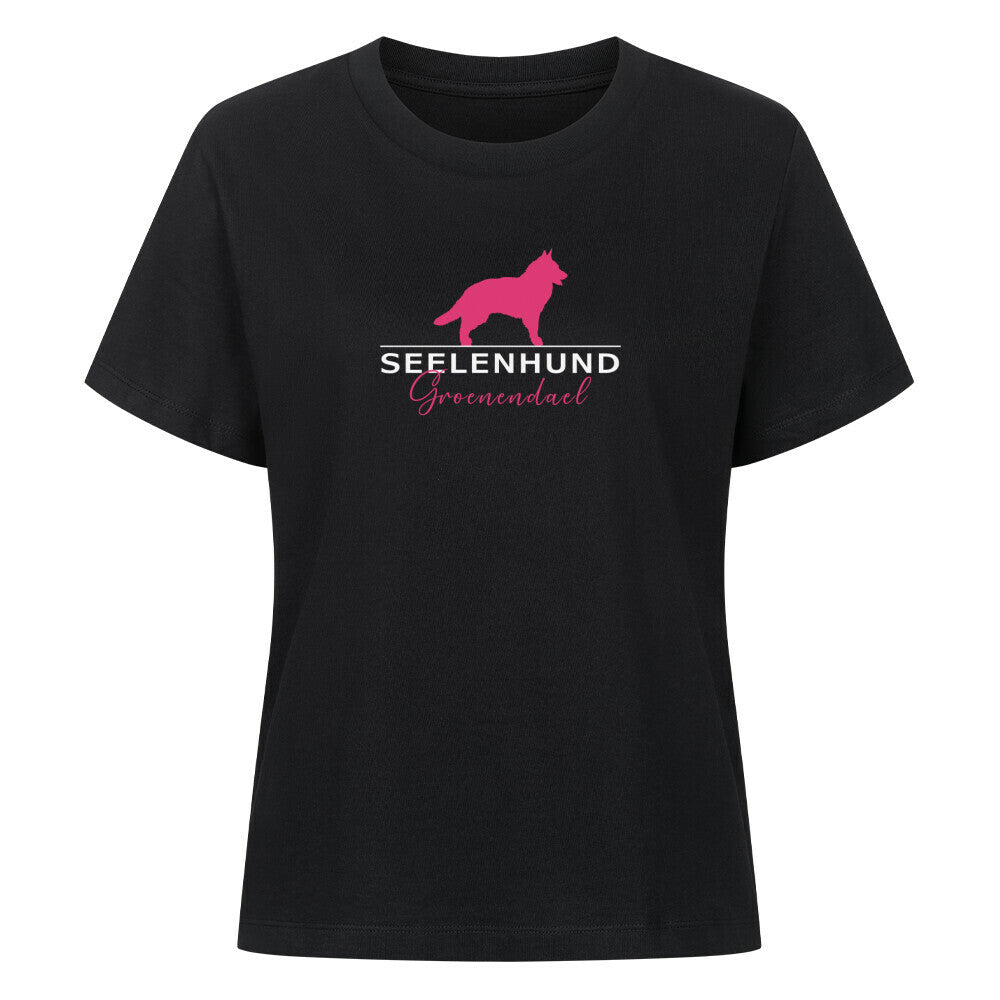 Premium Damen-Shirt "Groenendael - Seelenhund" Schwarz – hunde-shirt.de