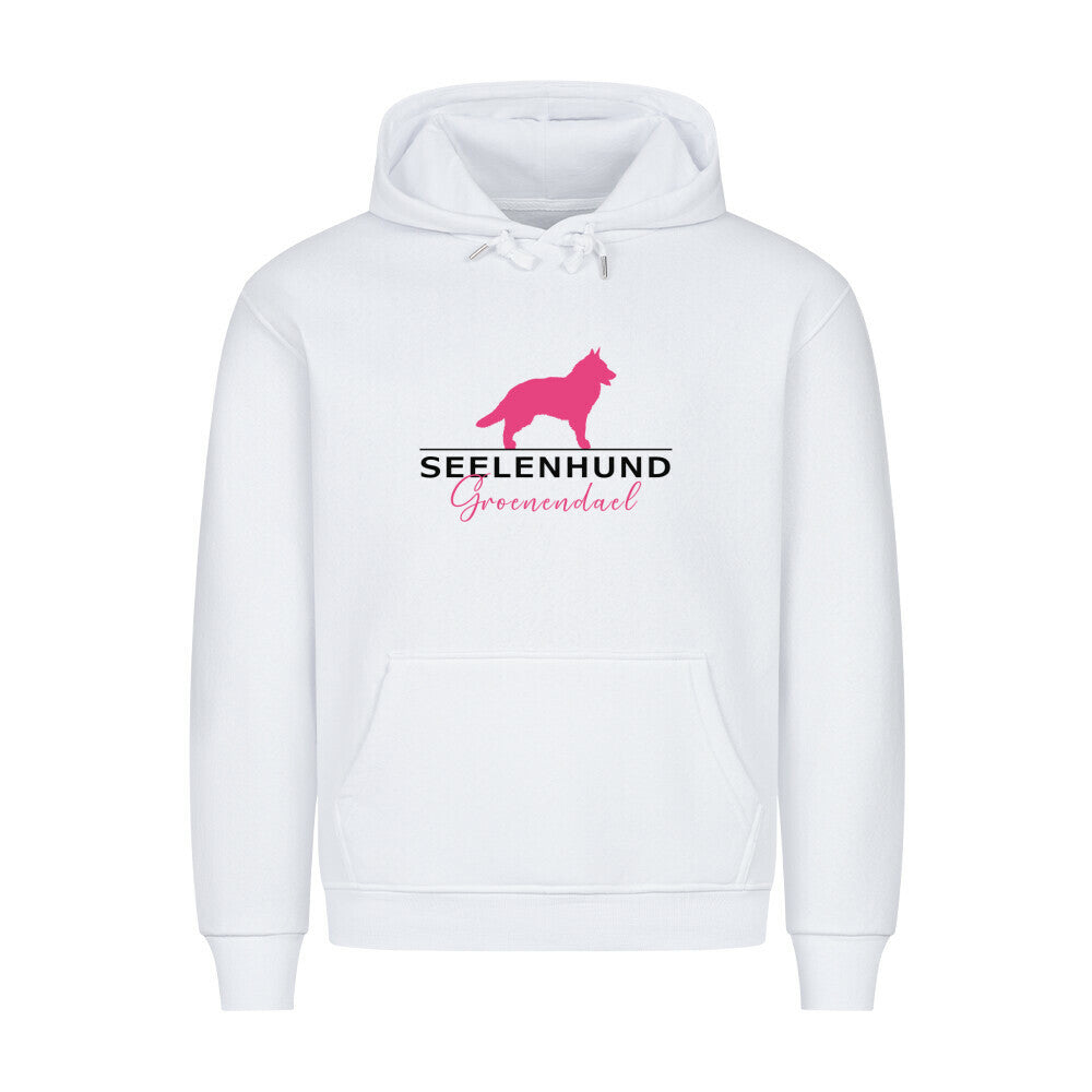 Premium Hoodie "Groenendael - Seelenhund" Weiß – hunde-shirt.de