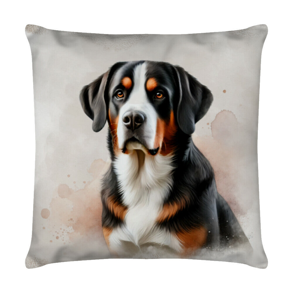 Kissen "Großer Schweizer - Dream" Weiß – hunde-shirt.de